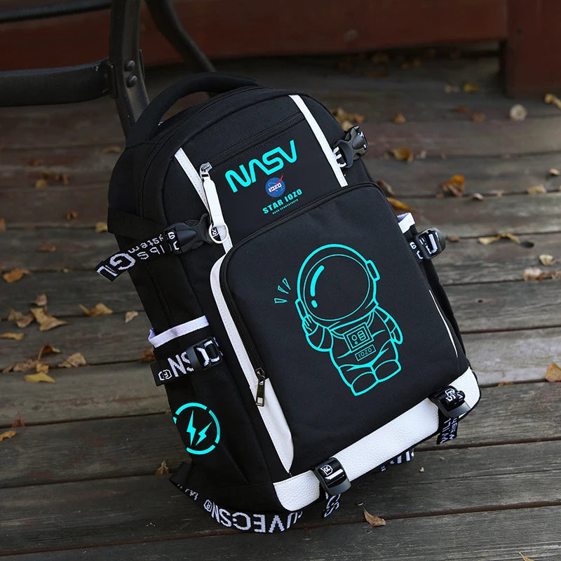 Mochila Nasa 3 en 1, morral ortopédico, luminoso, resistente al agua