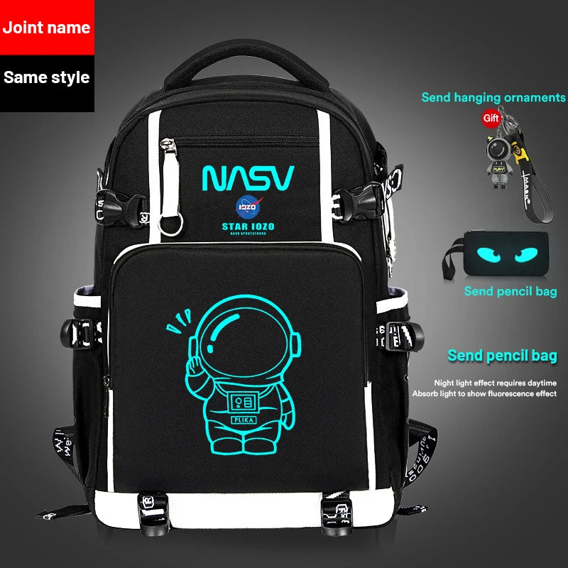 Mochila Nasa 3 en 1, morral ortopédico, luminoso, resistente al agua